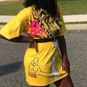 Yellow T-Shirt Dress